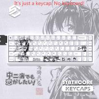 Xiaomi Island Tour Liuhua Mechanical Keyboard Key Ring, Side Carved Transparent Key Cap Set, PBT, Anime, Cherry Cap, 130 Key Wooting Cherry Keycaps white