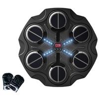 Noise Reduction Smart Music Boxing Machine Thickened Boxing Electronic Target  Sports Fitness Black-Bluetooth-6 gray
