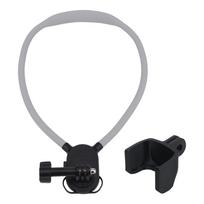 For Insta360 Luna Ultra Quick Release Neck Mount Silicone Ring Bracket Hands Free First View Chest Strap gray