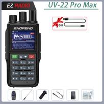 BAOFENG UV-22 Pro Max Nešiojama radijo stotelė Ilgo nuotolio dvipusio ryšio radijas Dažnio kopijavimo programavimas USB-C įkrovimas Mėgėjų radijas UV-22L USB Plug