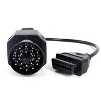 OBD OBD II adapteris, skirtas BMW 20 PIN prie OBD2 16 PIN moteriškos jungties e36 e39 X5 Z3 juoda