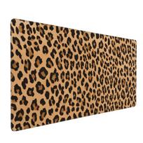 Vintage Leopard Print Gaming Mouse Pad Faux Fur Animal Pattern Smooth Edge Non Slip Mat Gamers Office Home Wireless Mouse Use 800x300x2mm beige