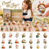 Christmas Advent Calendar for Kids with Garden and Colorful Egg Decorations One Size beige