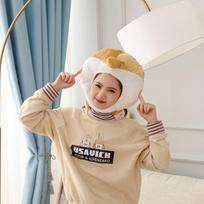 Corgi butt headgear, photo props, cartoon headgear, performance props 36*34CM0.15kg beige