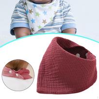 Seilių skarelė-trikampis, Patogi, Vienspalvė, Unisex, Kūdikiui seilėms, dygstant dantims Dark Red gray