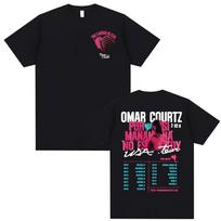 Omar Courtz Por Si Manana No Estoy World Tour 2026 Graphic Tee Shirt Men's Women Hip Hop Pop Music Oversized T-shirts Streetwear M pink