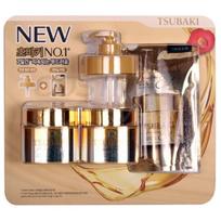 Tsubaki 0-Second Hair Pack 180g x 2 Packs + Refill 150g + Pump 1 pcs 360g gray
