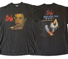 2001 Sade Lovers Rock Tour 2 Sided Basic Black Graphic Unisex T shirt Reprint XXXL brown