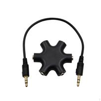 6 Port Audio Splitter Plug and PlugandPlay FiveWay Way Headphone for Kids Black juoda