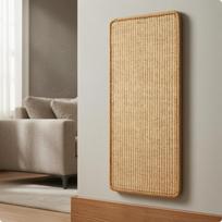 Sizalo katės draskyklė Kabliuko ir kilpos tvirtinimo elementas Draskomas kilimėlis Apjuostas Natural_30-60cm Velcro white