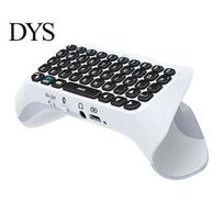 Keyboard for PS5 Gaming Wireless Controller Bluetooth-compatible Chat Pad Keypad Gamepad Mount with Built-in Speaker QWERTY balta