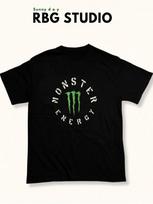 High-Quality Monster Motorcycle Team Print Men's 100% Cotton Top – Summer Adult Crew-Neck T-Shirt – Unisex Streetwear/Hip-Hop Style Tee M white