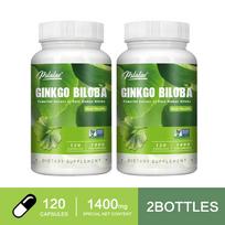 Pslalae - 1,400 mg Ginkgo Biloba Extract Capsules - Brain and Heart Health 120*2