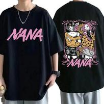 Anime Nana Osaki Spausdintas Animacinis Anime Medvilninis Marškinėlis Vyriškas Trumpomis Rankovėmis Medvilninis Didelis Harajuku Gatvės Mada Vyriškas Marškinėlis L gray
