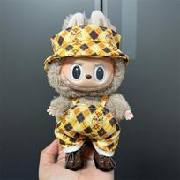 Mieli mini pliušinių lėlių drabužiai 17 cm Labubu, daug rūšių kombinezonų, drabužių, aksesuarų NO Doll beige
