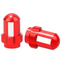 2pcs Aluminum Alloy Bicycles Air Tire Caps Bike Tire Valves Stem Caps Repalcement Bike Tire Air Dust Stem Covers raudona