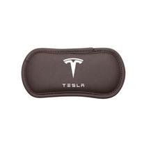 1Pcs Leather Car Pillow Car Knee Pad Elastic Memory Foam Leg Pad For Tesla Model 3 Model S Model X Model Y Roadster Performance Decor kava
