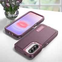 Anti-Shock Stand Phone Case for Samsung Galaxy S26 Ultra S25 FE S24 S23 S22 S21 Plus A27 A17 A37 A56 A36 A26 A16 A06 5G Cover Galaxy S24 violetinė