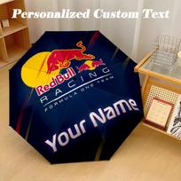 Red Bull Racing Automatinis 8 šonkaulių Skėtis, Individualus Vardas Tekstas Personalizuotas Sulankstomas Skėtis Lietui Saulės Dovana Three-fold umbrella gray