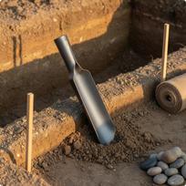 Digging Tool High Hardness Narrow Wear Resistant Soil Digger for Archaeologists, Gardeners, Small black