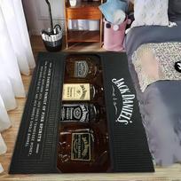 Jack Daniel's viskio dovanų rinkinys, tinkamas kaip neslystanti kilimėlis svetainės ar miegamojo sofai 70x100cm( 27x39in )