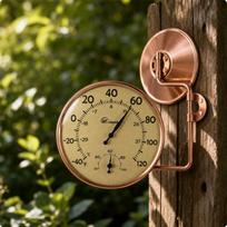 Analog Thermometer with Hygrometer X47ak4406 X47ak4644 brown