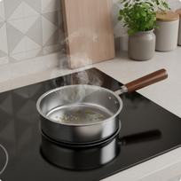 2 Pieces Mini Stainless Steel Frying Pan Coating Flat Bottom Simple to Clean Skillet 16CM gray