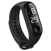 Neperšlampamas sportinis laikrodis, lengvas LED liečiamas skaitmeninis laikrodis Waterproof black black