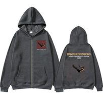 Imagine Dragons Loom Tour Graphic Zipper Hoodies Men Women L black