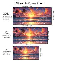 Beach Mouse Pad Large Computer Office Game Table Mat Rubber AntiSlip Stitched Edge Keyboard Mats 90x40 Xxl Desk Pads 800x400x2mm