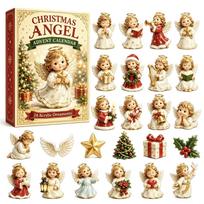 Advent Calendar, Days of Acrylic Accessories, Holiday Countdown Surprise Box One Size beige