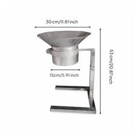 Bagging Funnel with Stand Adjustable Height Stainless Steel