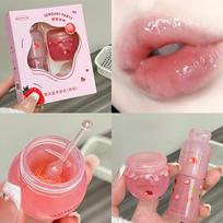 SENSORY PARTY Hydrating & Brightening Lip Mask - Deep Moisture, Lip Wrinkle Reduction, 24-Hour Hydration Lip Oil gray