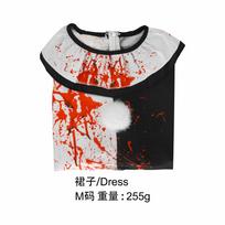 Bloody Terrifier Clown Cosplay Costume, Scary Evil Clown Stage Performance Outfit M white