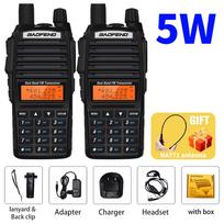 2pcs Real 8W Baofeng UV-82 Walkie Talkie 10KM uv 82 Portable Two way Radio UV82 High Power Dual Band HF FM Transceiver + NA771