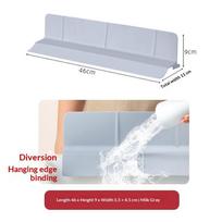 Multiple Purpose Elastomer Water Dam Guard Flexible Seal Ribbon For Kitchen Bathroom Sink Unequipped Required A1 gray