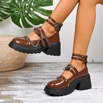 Fashionable and Sexy Bow Mary Jane Shoes Spring and Autumn New Round Toe Thick Sole Comfortable Casual Single Shoes for Women 35 white