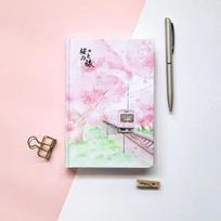 A5 Creativity Hand Ledger Sakura Coloring Page Hand Ledger Girl Heart Cute Diary Notebook Student Stationery for Gril Gift A5 rožinė