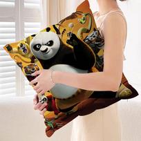 B-BEAST K-KINGDOM K-Kung F-Fu Panda Cushion Cover Inches Farmhouse Decor Home Throw Pillow Covers for Couch Decorations 18x18Inch black
