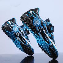 Velcro Kids' Soccer Shoes with Studs - Lace-Free, Unisex, Ideal for Training and Competitions. 31 black