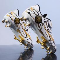 Velcro Kids' Soccer Shoes with Studs - Lace-Free, Unisex, Ideal for Training and Competitions. 29 gray
