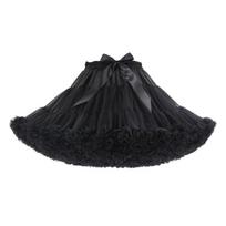 Balta Juoda Krinolino Apatinis Sijonas Sijonas 2 sluoksnių Nėrinių Apatinis Sijonas Moteriškas Pūstas Tutu Sijonas Mini Sijonui Rock Moterims Klubinis Apranga 45cm black