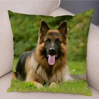 Naminis gyvūnas Vokiečių aviganis Šuo Pagalvės užvalkalai Pagalvėlės užvalkalas Sofai Namų dekoras Pagalvės užvalkalas 45cmx45cm black