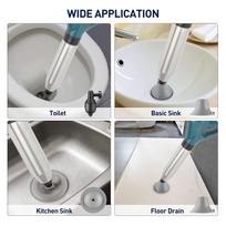 Drain Blaster Air Plunger High Pressure Powerful Drain Blaster for Toilet and Kitchen gray