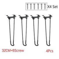 1/4Pcs 32/43/50Cm Clamp On Wrought Iron Table Legs Folding Table Legs Rust Proof Sturdy And Durable Screws Included 420mm