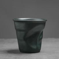 90/200 ml Espresso puodelis, kūrybiškas retro stiliaus grublėto molio rankomis raukšlėtas latte puodelis, antikvarinis keraminis arbatos puodelis, virtuvės įrankiai 90mL žalia
