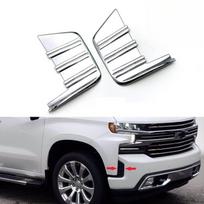 Chrome Front Bumper Side Vent Cover Trim Bezel Compatible for Chevy Silverado 1500  -  - Exterior Decorative Molding