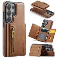 Prabangus 2 viename magnetinis odinis dėklas-piniginė su kortelių laikikliu, skirtas Samsung S26 Ultra S25 FE S24 S23 S22 S21, su Magsafe apsauga nuo smūgių Galaxy S21 Ultra 5G black