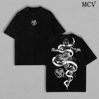 Avatar The Last Airbender Aang Vintage Washed Anime T-Shirt Two Sided Graphic Te 2XL gray