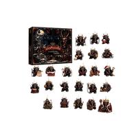Krampus Advent Calendar, 24PC Gothic Krampus devil figurine keychain, Christmas countdown gift box decoration One Size black